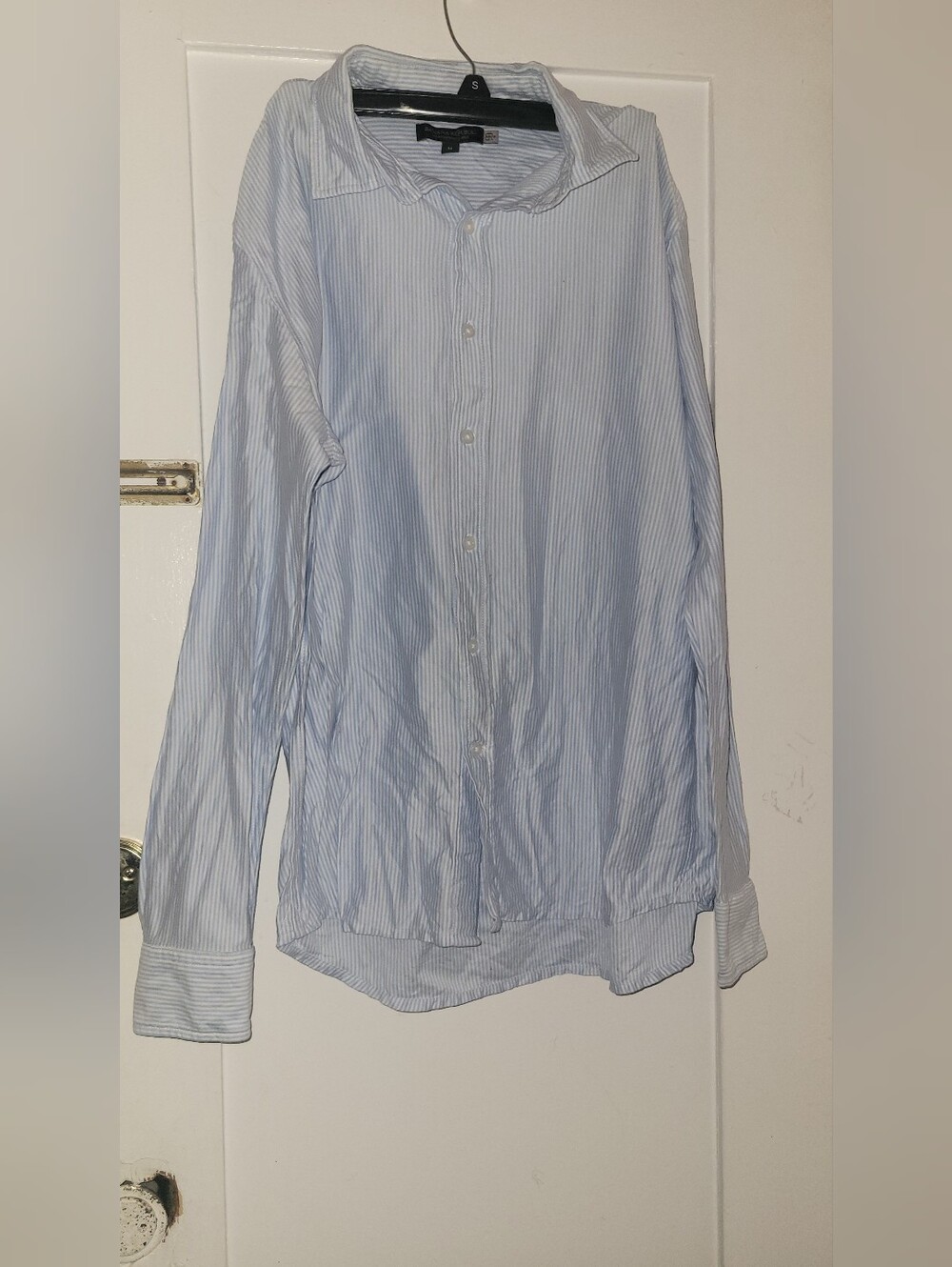 Banana Republic Light Blue Striped Dress Shirt